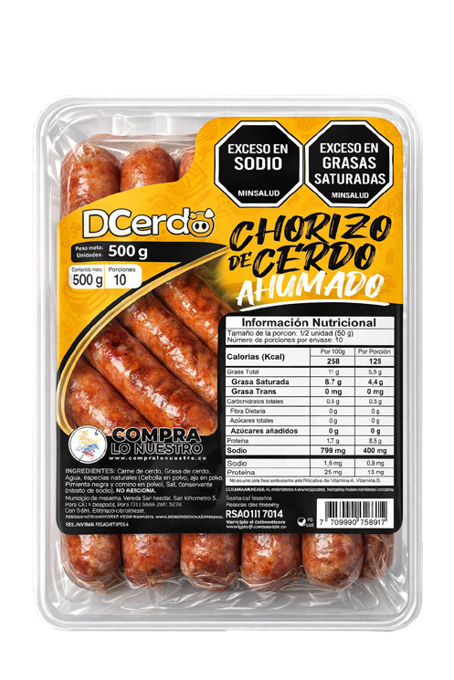 Chorizo de cerdo ahumado