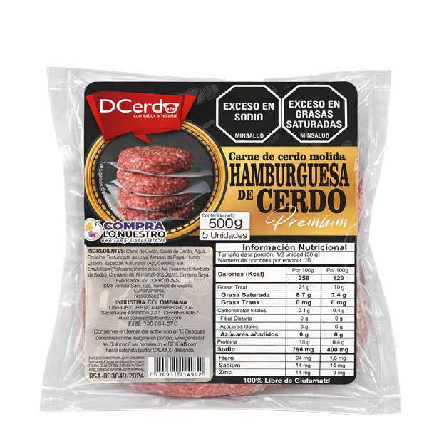 Hamburguesas de cerdo ahumadas
